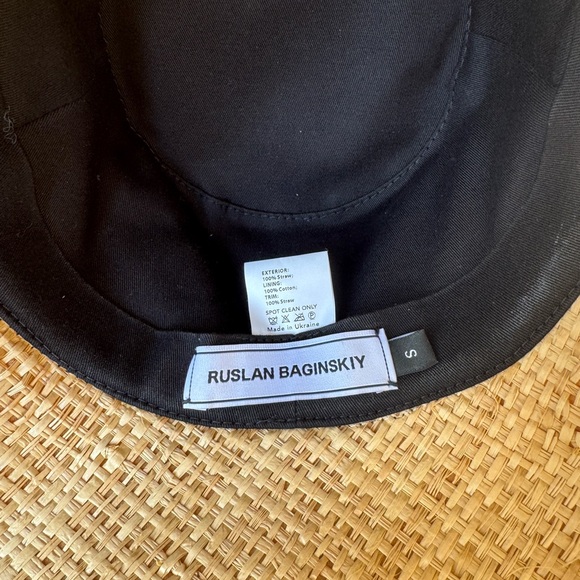 Ruslan Baginskiy Tan Straw Bucket Hat - Picture 3 of 4